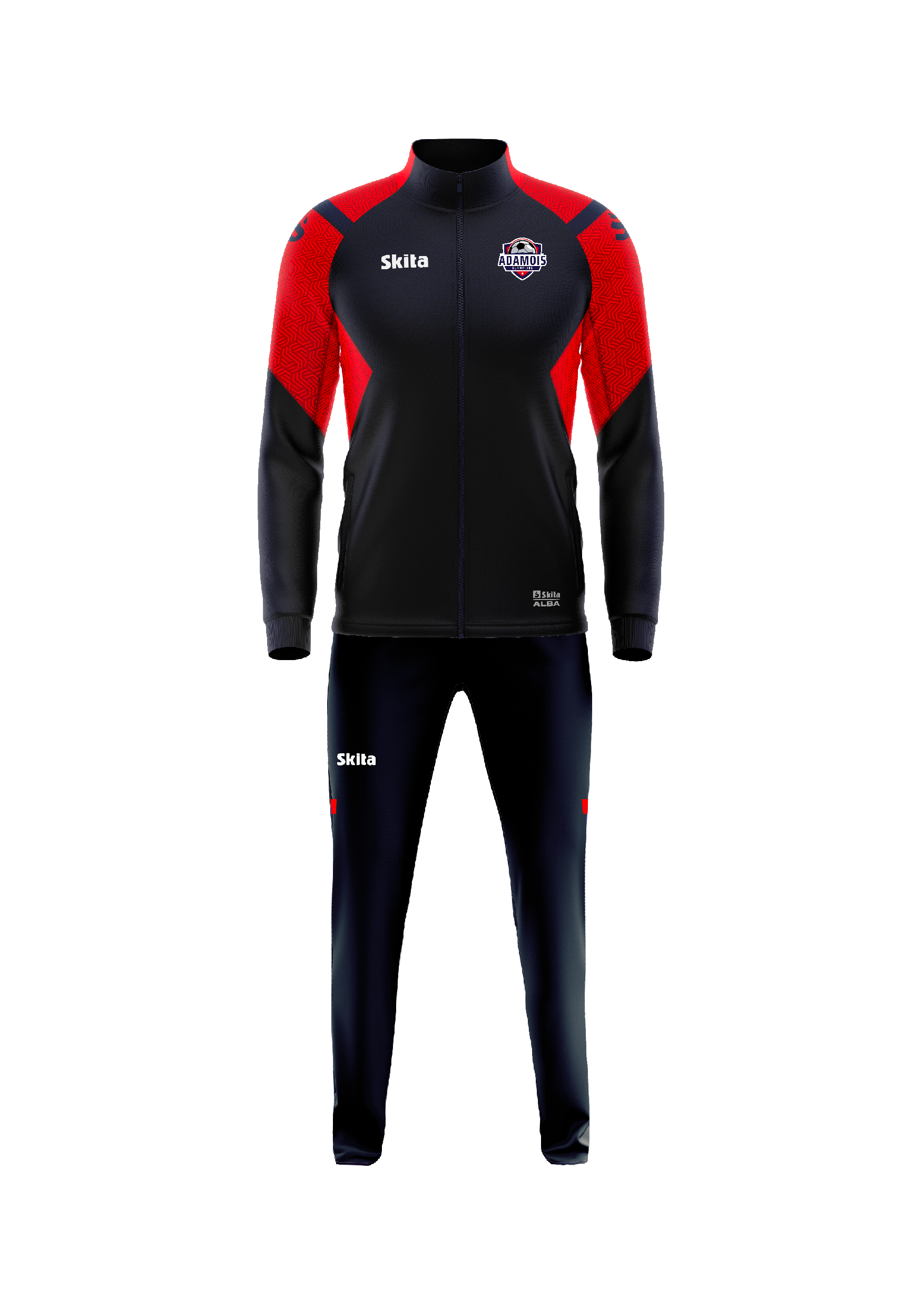 Survêtement ALBA bleu nuit/rouge (OLYMPIQUE ADAMOIS 95)